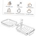 Ciieeo 4pcs Soap Rack Bar Soap Case Soap Bar Holder Shampoo Bar Holder Double Soap Holder No Drilling Soap Soapdish Soap Mounted Soap Holder Self Double Pole Space Aluminum Soap Dish - Buy Online on GoSupps.com