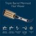 Carmen Twilight Triple Barrel Mermaid Hair Waver - Blue/Champagne Gold | 3 x 22mm Barrels, Ceramic Coated, Adjustable Temperature Settings - Buy Online on GoSupps.com