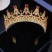 Kamirola Queen Crystal Tiara Headband for Women - Gold Red Wedding Hair Accessory - Buy Online on GoSupps.com