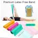 Coolrunner 7FT Elastic Flat Exercise Band Set - Latex Free Resistance Bands for Pilates Gym & Yoga - Includes Carry Bag - Green Yellow & Rose Red - Buy Online on GoSupps.com