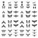SanerLian Butterfly Temporary Tattoo Sticker Waterproof Moth Insect Bee Dragonfly Party Favor 10.5X6cm Set of 24 (SF183)