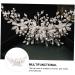 Ipetboom Alloy Pearl Hair Comb Rhinestone Barrettes Hair Accessory for Women Pearl Hair Pin Tiara Bridal Headdress Hair Accessories White European and American Bride Iron Wire - Buy Online on GoSupps.com