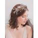 IYOU Bridal Wedding Headband Gold Flower Hair Bands Copper Wire Pearl Headpiece Bridesmaid Bride Hair Accessories for Women - Buy Online on GoSupps.com
