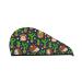 Hair Towel Wrap Hair Drying Towel with Button Towel Turban Head Towel to Dry Hair Quickly (Cute Hedgehogs Cactus Blue)