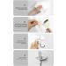 EACTEL Adhesive Wall Hooks 270 Rotatable Wall Hooks Towel Sticky Hook Holder Multifunctional Stick On Hanger Hooks No-Drill Hook for Kitchen and Bathroom 1 Pack - Buy Online on GoSupps.com