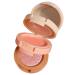 er Palette 3-Colored Powder | Multi-Layer Facial Pressed Powder Cheek Matte Mineral Blendable Long-Lasting All-Day Fanelod 1# Moonlight Mermaid