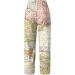 Green Floral Print Wide Leg Capri Pants - Women's Summer Elastic Waist Crop - Plus Size Large - Buy Online on GoSupps.com