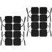 ISTIM Super soft 5 x 5 cm large TENS-EMS device self-adhesive electrode pad for TENS EMS devices with 2 mm connection for pain treatment muscle growth (5 x 5 cm 16 pieces black) 2 x2-16 pieces-black