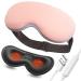 TEMGCO Sleep Mask for Women Men USB Heated Eye Mask 100% Blockout Light 3D Contoured Blindfold for Dry Eyes with Temperature & Timer Control Breathable & Soft for Travel/Sleeping/Yoga (Pink)