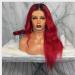 BGHJUE Short Ombre Red Curly Synthetic Wig for Women | Realistic Temperature Fiber Hair - Buy Online on GoSupps.com