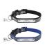 Mogokoyo 2-packing bells Cat neck band with name and telephone number personalized reflective cat neck band with safety lock adjustable collar for cat (style 1- black & blue)