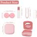 Portable Contact Lens Container Travel Set with Mirror - Pink - Buy Online on GoSupps.com