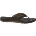Reef Men's Leather Ortho-Bounce Coast Arch Support Flip Flops - Black/Brown - Size 8 - Buy Online on GoSupps.com