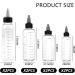 KVBUCC 8-pack 30/60/100/120ml Graduated Bottles With Pointed Mouth Squeeze Bottle Applicator With Cap Transparent Graduated Bottles Suitable For Hair Dye Hair Care Oil - Buy Online on GoSupps.com