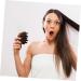 Anneome Wide Comb for Curly Hair - No Static Portable Wooden Ridge Comb for Scalp Care | 12.10x8.50cm Brown - Buy Online on GoSupps.com