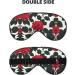 SSIMOO Rustic Red Rose Print Double-Sided Eye Mask | Soft Light Blocking Sleep Aid | Perfect for Travel & Home - Buy Online on GoSupps.com