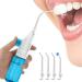 Portable Oral Irrigator Water Flosser Dental Water Jet Toothbrush Toothpick Nasal Irrigator Implement Teeth Cleaner Oral Hygiene flossers for Home Travel with 4pcs Nozzles (Nozzle)