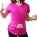 Maternity Top Short Sleeve Funny Pregnancy Tee Cute Baby Pregnant Women T Shirts-Rose L