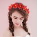 Drokit Red Daisy Flower Headband - Boho Floral Wreath for Women and Girls - Buy Online on GoSupps.com