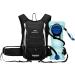 Mubasel Gear Insulated Hydration Backpack - 2L BPA Free Bladder - Keeps Liquid Cool for 4 Hours - Perfect for Running, Hiking, Cycling, Camping - Black/White - Buy Online on GoSupps.com