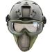 Tactics PJ Type Airsoft Fast Helmet & Foldable Half-Face Mesh Ear Muffs Mask Set - Full Face Protection Goggles OD | International Shipping - Buy Online on GoSupps.com