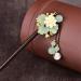 Lurrose Wooden Hair Stick with Resin Flower Tassel - Classical Chinese Hairpin for Bride, Kimono Hair Ornament - Buy Online on GoSupps.com