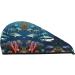 Super Absorbent Sharks Under The Sea Hair Cap for Girls - Quick Dry Elastic Wrap for Long Thick Hair - Buy Online on GoSupps.com
