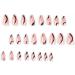 24PCS French False Nails Set - Full Cover Acrylic Fake Nails with Glue - Pink Brown Press on Nails for Women Girls - Buy Online on GoSupps.com