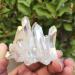 Natural Crystal 70grams Natural White Angel Crystal Cluster Electroplating Titanium Coating Quartz Cluster Power Crystal