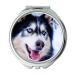 Mirror Compact Mirror Husky Snow Dog Sled Dog Animal Fur Dog Blue Eye Pocket Mirror portable mirror