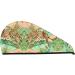 Leopard & Palm Leaves Coral Velvet Dry Hair Cap | Ideal for Home Travel Pool Parties & More - Buy Online on GoSupps.com