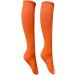 Men's Compression Socks for Hiking Running & Sports | Black & Orange Long Knee-High Football & Rugby Socks - Buy Online on GoSupps.com