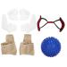 Hallux Valgus Corrector Set | Toe Separator Correction Pad with Massaging Ball - 5PCS Foot Care Tool - Buy Online on GoSupps.com