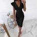 Briskorry V-Neck Floral Summer Dresses for Women | Elegant Bustier Festival Party Dresses with Ruffled Hems & Sleeves - Buy Online on GoSupps.com