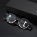 Fashion Wood Grain Round Frame Reading Glasses for Men Women Progressive Multifocus Anti Blue Light Readers(Couleur:Noir Grandeur:1.0x) - Buy Online on GoSupps.com