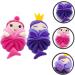 2pcs Cute Bath Ball Sponges - Cartoon Loofah for Shower | Princess Bath Loofahs & Bath Sponges - Ideal for Kids & Adults - Buy Online on GoSupps.com