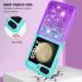 Shop Tivenfezk Nadoli Glitter Drive Shell for Samsung Galaxy Z Flip 5 - Shockproof Silicone Gradient Bumper Case with Liquid Waterfall Design - Transparent Blue Violet - Buy Online on GoSupps.com