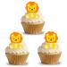 24 edible PRE CUT Jungle Lion style kids childrens party decorations Wafer Paper Cupcake Fairy Cake Toppers