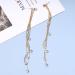 Shop Boho CZ Tassel Chain Earrings - Gold Drop & Crystal Dangle Jewelry for Women & Girls - Buy Online on GoSupps.com