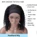TISTAYA Short Curly Headband Wig for Black Women - 12 Inch Natural Black Synthetic Hair with Water Wave Headbands - Buy Online on GoSupps.com