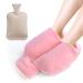Aohcae foot warmer without electricity foot warmer without electricity 2in1 heat bottle Feet Suitable for boys and girls 2l foot warmers warm bottle ideal to keep your feet warm in winter (pink)