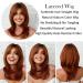 Szphoxer Auburn Layered Wig with Bangs - Long Straight Copper Brown Synthetic Hair Wig for Daily Party and Cosplay Use - Buy Online on GoSupps.com