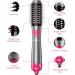 Brightup Hair Dryer Brush & Volumizer with Negative Ionic Technology - Detachable Brush Head, Hot Air Styler for Curling, Straightening & Styling - Heat Protective Glove Included (Black Red) - Buy Online on GoSupps.com