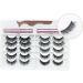 SunshineFace 10 Pairs Magnetic Lashes with Eyeliner 3D Natural Look Fake Eyelashes 2 Tubes Magnetic Eyeliner Waterproof Easy to Apply Easy Reusable Fake Lashes For Makeup Beginners - Buy Online on GoSupps.com