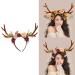 TQUXNGA Aesthetic Antler Headband for Christmas Reindeers Antler Hairhoop Holiday Headpiece Halloween Cosplay Costume Hair Decor Brown A - Buy Online on GoSupps.com