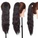 Buy Natural Black Ponytail Extensions - Corn Wave Clip-In Hair Extensions (20 / 50cm) - Affordable Realistic Velcro Connection - 90g - Buy Online on GoSupps.com