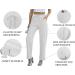 Women's Casual Cotton Trousers with Pockets - Elastic Waist Drawstring Pants | White, Large - Buy Online on GoSupps.com