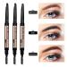Waterproof Double-Headed Eyebrow Pencil - Dark Brown - Buy Online on GoSupps.com