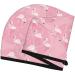 Hair Towel Wrap - Quick Drying Towel Turban with Button | Pink Flamingos & Flowers Design - Buy Online on GoSupps.com