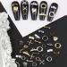 Dornail Pack of 30 Punk Nail Charms Alloy Nail Charms Pendant 3D Cross Nail Pendant Metal Hanging Rings Bar Gothic Nail Jewellery Nail Art Accessories Nail Set Nail Art Decoration - Buy Online on GoSupps.com